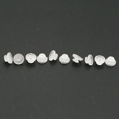 US 100 Pcs Dental Orthodontic Clear Ceramic Lingual Base Button Bondable Round