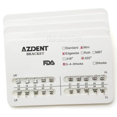 AZDENT Dental Orthodontic Ultrathin Mini/Standard Metal Bracket Braces Hook 345