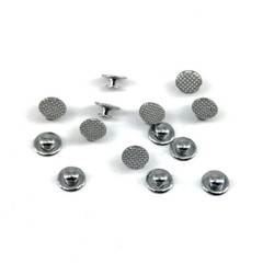 10x Dental Orthodontic Metal Lingual Buttons Bondable Round Mesh Base for Braces