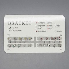 Dental Orthodontic Metal Brackets Braces Standard Roth.022 Hook 3-4-5 20/Pack
