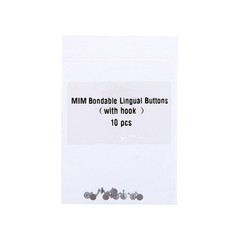 Dental Ortho Composite Clear Ceramic Lingual Buttons for Round Rectangular Base
