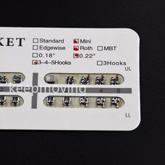 20 Pcs/Set Dental Bracket Braces Mini/Standard Roth/Edgewise/MBT 018/022 Hooks