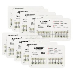 AZDENT Dental Orthodontic Metal Brackets Braces Standard Roth.018 Hooks 3-4-5