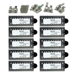 10X Dental Orthodontic Metal Brackets MIM Mini Braces Roth MBT 022 018 345 Hooks