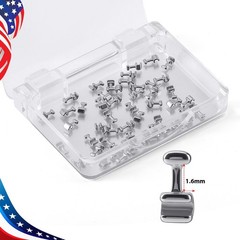 50pcs Dental Ortho Crimpable Hooks Use Archwires 1.6/1.8/2.1/2.7/3.1/4/5.5/7mm