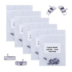 Dental Orthodontic Lingual Sheath Button Left/Right/No Hook Stainless Steel