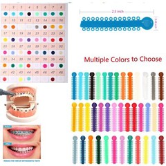 1040pcs Dental Orthodontic Ligature Ties Braces Elastic Rubber Bands Mixed Color