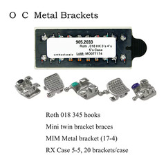 Dental Orthodontic Mini Brackets Braces Metal MIM MBT Roth 018 022 345 Hooks US