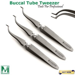 3Pcs Orthodontic Tweezer Set – Bracket Holder & Buccal Tube Placer Dental Grade
