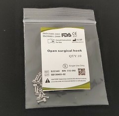 100 Packs Dental Sliding Crimpable Hook Short/Long Open Surgical Hook 500 Pieces