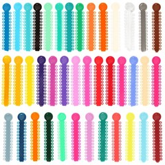 Dental Orthodontic Elastic Ligature Ties Rubber Bands Bracket Brace 47 Color