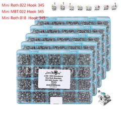 Dental Orthodontic MIM Monoblock Brackets Braces Mini Roth/MBT Hooks 345