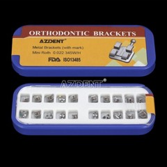 5 Box Dental Orthodontic Metal Bracket Mini Roth.022 with 3-4-5 Hooks Laser Mark