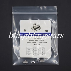 50 Kits Dental Orthodontic Bonding Buccal Tubes 1st/2nd Molar Roth/Edgewise/MBT