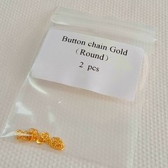 10pcs Dental Orthodontic Traction Chain Gold Plated Round Buttons with Chain