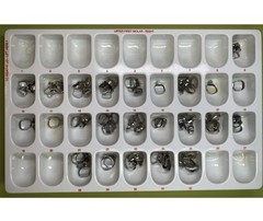 “A”Company Sybron Lot of 167 Ortho Bands UR6 Buccal Tube UR7 Sizes 9-32 Roth 022