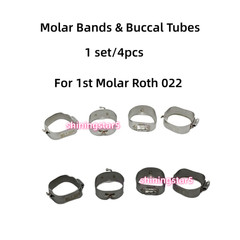 Dental Orthodontic 1st Molar Brace Plain Molar Bands Stainless Ring Sizes 29-44+