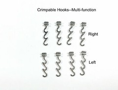 Dental Orthodontic Crimpable Hooks Steel Stainless Accessories Long Curved Short