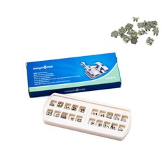 5Packs Dental Brackets Orthodontic Metal Mesh Base Braces MBT/Roth 022 345 Hooks