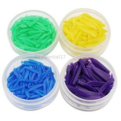 100Pc New Dental Disposable Plastic Wedges Interdental Composite Contoured 4 Siz