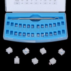 AZDENT Dental Self-Ligating Ceramic Bracket Braces Tool MBT Roth 0.022 Hooks 345