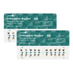 Dental Ortho Brackets Braces Monoblock/Mesh Base Mini Roth/MBT.022″ Hooks 3 4 5