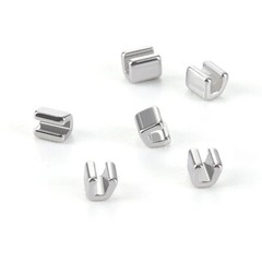 10pcs Dental Orthodontic Metal Crimpable Hook Split Stops Type Lingual Botton