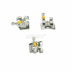 10 X Dental Orthodontic Bracket Braces Metal Mini MBT Slot.018 Hooks 3 AZDENT