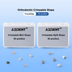 AZDENT 50pcs/Box Dental Orthodontic Universal Crimpable Mini Stops Stainless