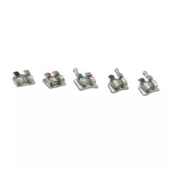 10Sets Dental Orthodontic Brackets Braces Mini Roth 022 345 5-5 Hooks MIM Metal