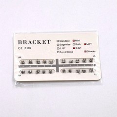 20Pcs Dental Orthodontic Brackets Metal Braces 022 345 Hooks /Arch Wires Ovoid