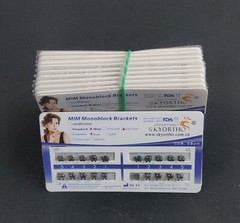 10 Sets Dental Metal Bracket MIM Monoblock Mini Roth 022 no hooks Mesh Base