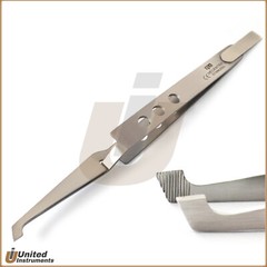 Orthodontic Bracket Holding Tweezers Hole Style Reverse Action Bracket Placer