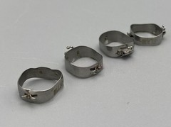 Dental Orthodontic 1st Molar Brace Plain Molar Bands Stainless Ring Sizes 29-44+