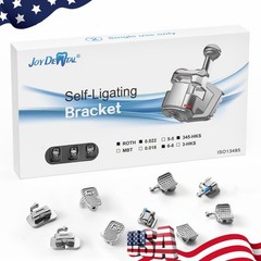 24pcs AZDENT Dental Ortho MIM Self Ligating Bracket Mini Roth.022 Hooks 345