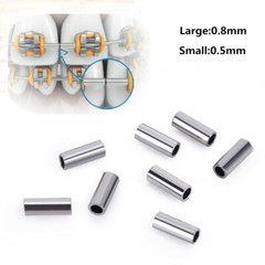 50Pc Dental Orthodontic Mini Stops Crimpable Stop Hook Large 0.8mm Small 0.5mm