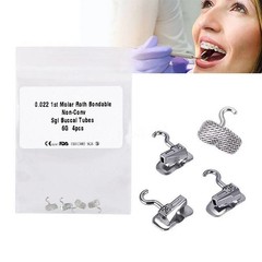 Dental Ortho Bondable Buccal Tube With Sliding Crimpable Hook 1st Molar MBT/Roth