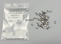 100Pcs Dental Orthodontic Metal Brackets Mesh Base Mini Roth Slot 022 345 hooks