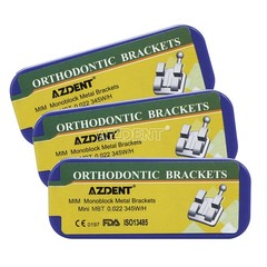 10X Dental MIM Orthodontic Bracket Brace Metal Mini MBT.022 Hooks 345 Laser Mark