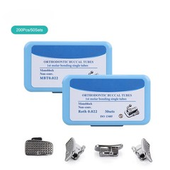 50 Sets Dental Orthodontic Buccal Tubes 1st 2nd Molar Roth MBT 022 Bondable Tube