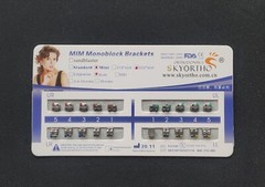 20Sets Dental Ortho Metal Bracket MIM Monoblock Mini Roth 022 no hooks Mesh Base