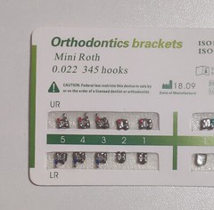 10Sets Dental Ortho Metal Brackets Mini Roth/MBT 022/018 345 hooks Mesh Base