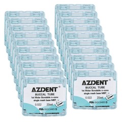 20 Sets Dental Ortodoncia de Tubo Bucal Dividido Bondable No Conv 1ert Molar MBT