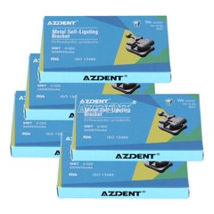 Dental Ortho Brackets Metal Ceramic Mini Roth/MBT.018/.022 3/3-4-5Hook AZDENT