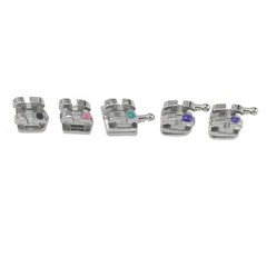 10 Sets Dental Orthodontic Metal Brackets Braces Mini Roth 022 345 Hooks MIM 5-5