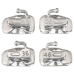 4PCS Dental Orthodontic 1st/2nd Molar Bracket Buccal Tube Bondable 022 Roth Mbt