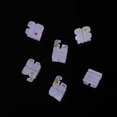 5Sets Dental Orthodontic Ceramic Brackets Braces Roth/MBT Slot 0.022 Hooks 3-4-5