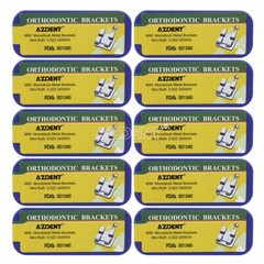 5X Brackets Ortodoncia Dental MIM Mini Roth 0.022 Ganchos 345 Monobloque