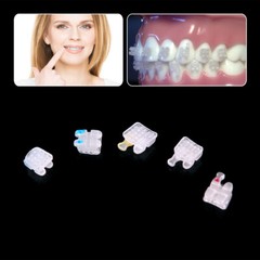 Dental Ortho Brackets MBT/Roth.022 3 4 5Hooks Ceramic Marked Invisible Clear AZ