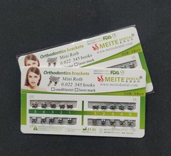 100 Sets Dental Orthodontic Metal Brackets Mini Roth 022 345 hooks Mesh Base